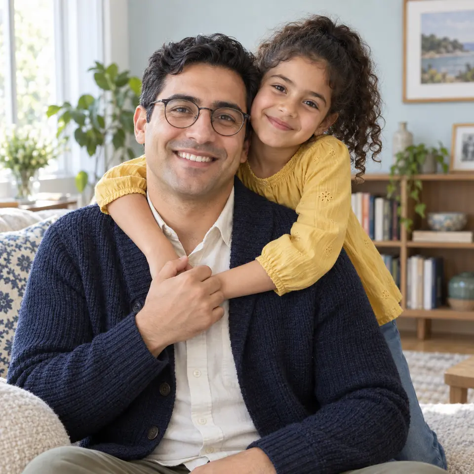 La famille monoparentale : un parent avec un ou plusieurs enfants, vivant sous le même toit.