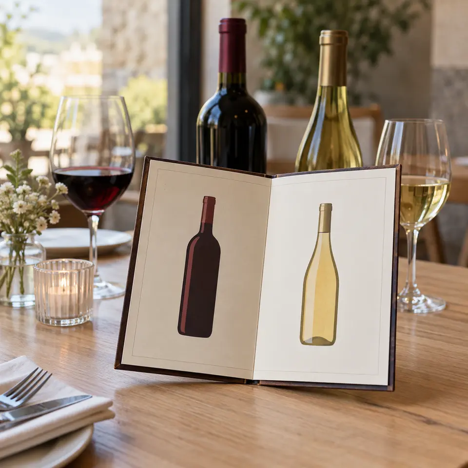Woman in Restaurant Choosing Food in Menu