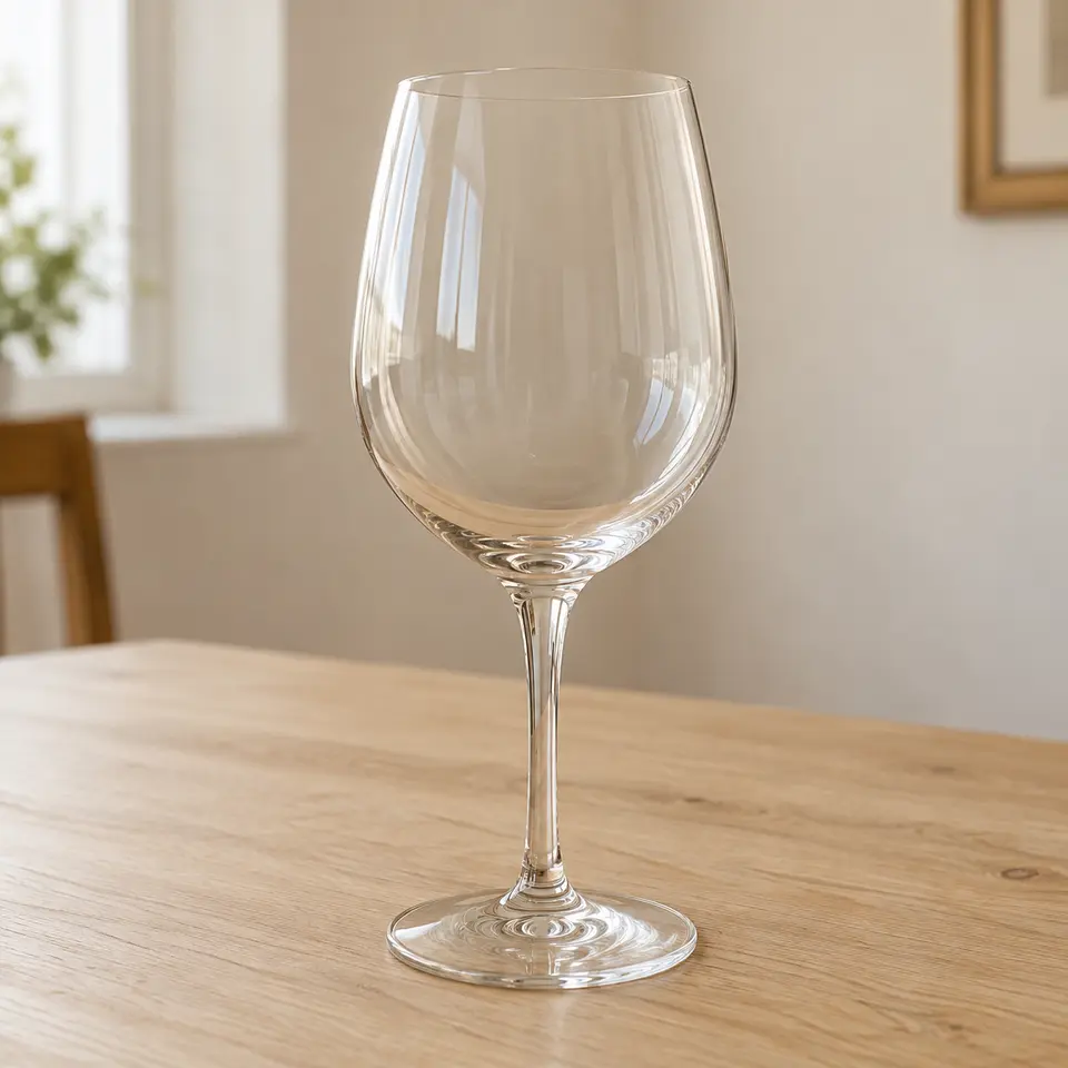 Empty wine glasses
