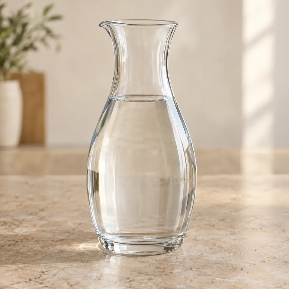 pouring water from pitcher